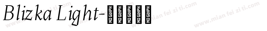 Blizka Light字体转换